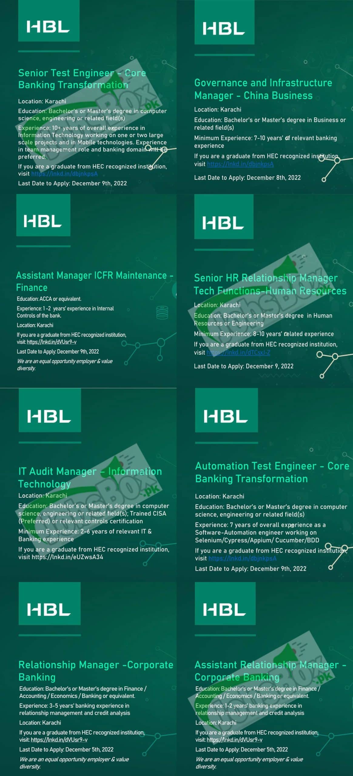 Habib Bank Limited Careers